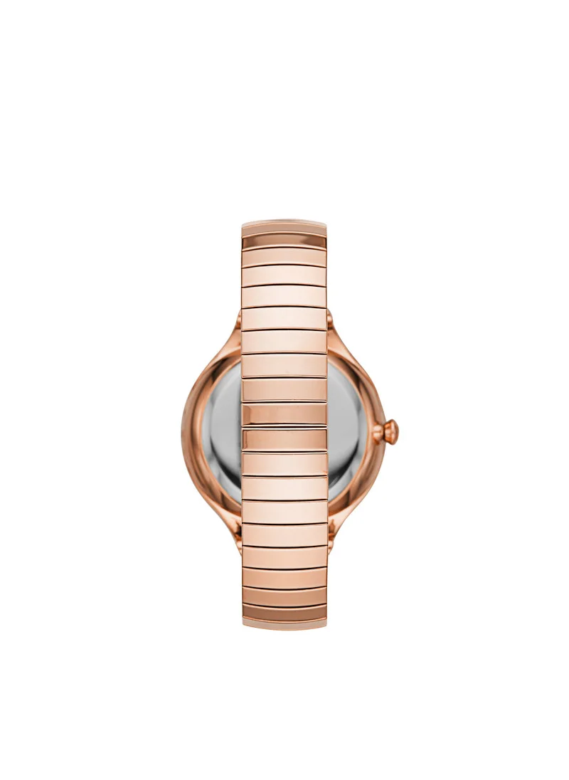 PUMA Contour Analog Quartz Watch for Women With Rose Gold Stainless Steel Band - 3 ATM - PU P1028