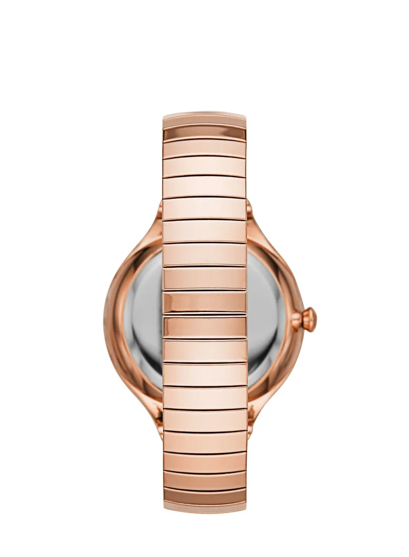 PUMA Contour Analog Quartz Watch for Women With Rose Gold Stainless Steel Band - 3 ATM - PU P1028