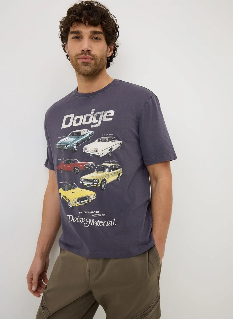 Matalan Navy Dodge Printed T Shirt