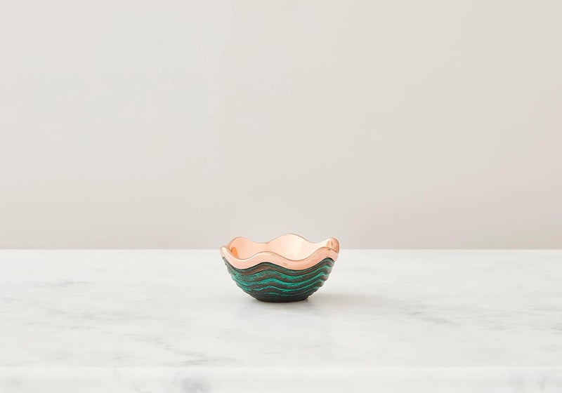 Nambe Nambé Copper Canyon Bowl – 6 Inch Decorative Accent with Copper & Verdigris Scalloped Design, 16 oz Sculptural Metal Centerpiece for Table Décor, Home Entertaining & Serving - Image 4