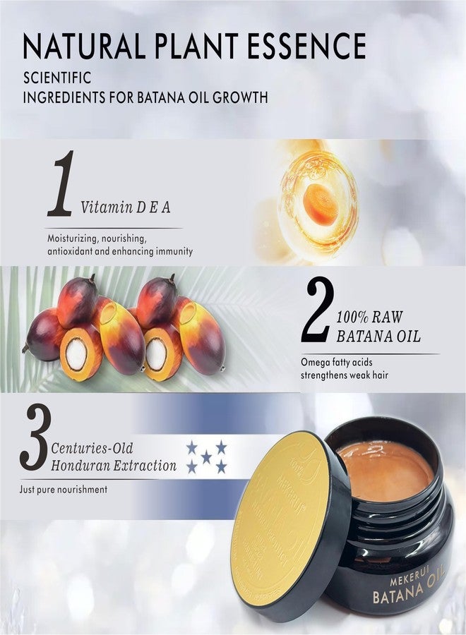 MEKERUI Batana Oil for Hair Growth 100% Pure | Traditional Cold-Pressed Method from Honduras | Scalp Treatment to Thicken Hair, Reduce Breakage & Frizz | 160g (5.6oz) for Men & Women - Image 2
