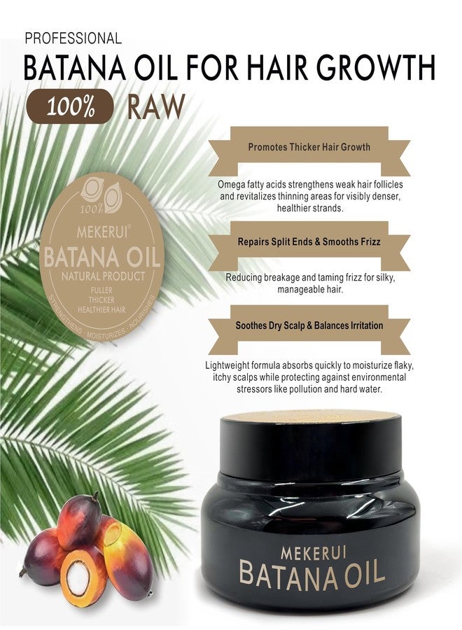 MEKERUI Batana Oil for Hair Growth 100% Pure | Traditional Cold-Pressed Method from Honduras | Scalp Treatment to Thicken Hair, Reduce Breakage & Frizz | 160g (5.6oz) for Men & Women - Image 3