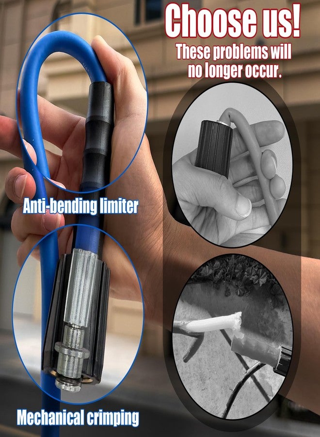 VIVIDWASH Kink Resistant 1/4" Pressure Washer Hose 50FT，3600PSI Power Washer Hose Replacement（M22-14mm）with 3/8" Quick Connect Adaptor for GreenWorks，Ryobi etc Household High-Pressure Washers - Image 2