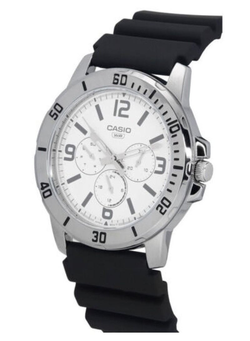 CASIO حزام راتنج أسود عام للرجال MTP-VD300-7B - Image 2
