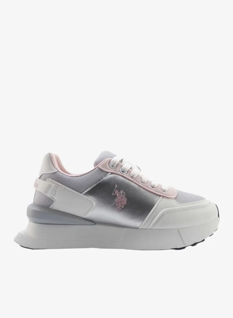 Women's Panelled Lace-Up Sneakers
