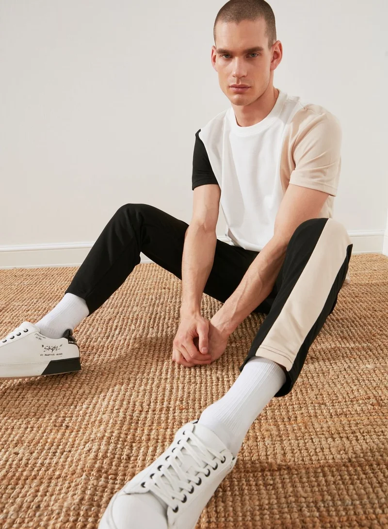 trendyol Color Block T-Shirt + Sweatpants Set