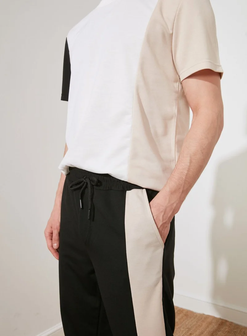 trendyol Color Block T-Shirt + Sweatpants Set