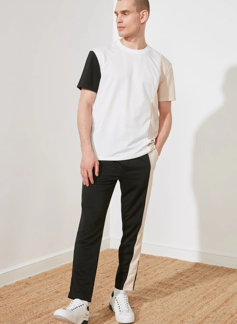 trendyol Color Block T-Shirt + Sweatpants Set