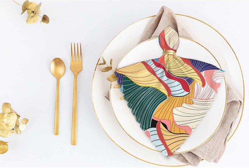 Yibeas Mushrooms Cloth Napkins Set of 4 Soft Beautiful Graphic Pattern of Colorful Polyester Dinner Square Napkin for Family Restaurant Weddings Parties 18 x 18 inch - Image 5