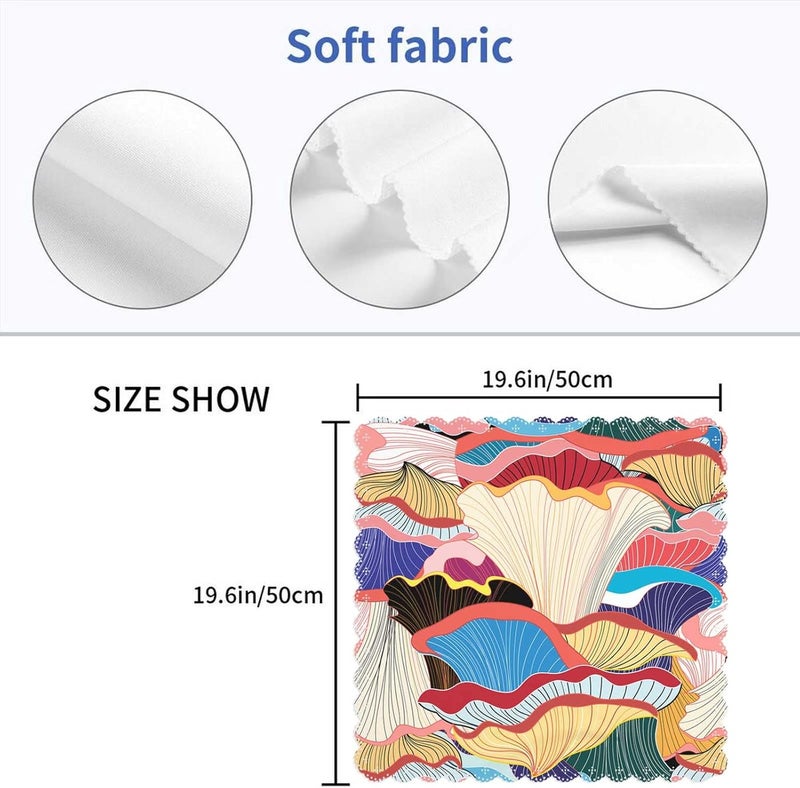 Yibeas Mushrooms Cloth Napkins Set of 4 Soft Beautiful Graphic Pattern of Colorful Polyester Dinner Square Napkin for Family Restaurant Weddings Parties 18 x 18 inch - Image 2