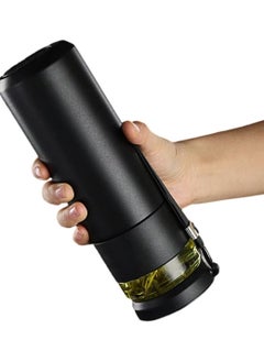 Generic Stainless steel tea water separation cup,Tea Infuser Bottle Coffee thermos,Business office portable water cup Outdoor carrying rope straight cup 500ml  Vacuum Insulated Water Bottle (black)  - Image 4
