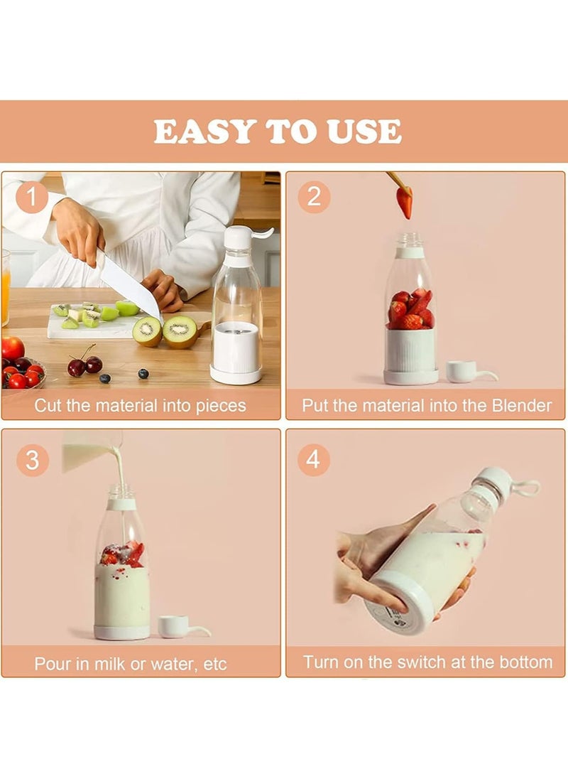 Generic - Portable Blender Portable Blender Mini Jug Blenders Multifunctional Fruit Mixer Mini Blender For Smoothie Fresh Juice Blender Milk Shakes 350ml Home Gym Travel White - Image 1