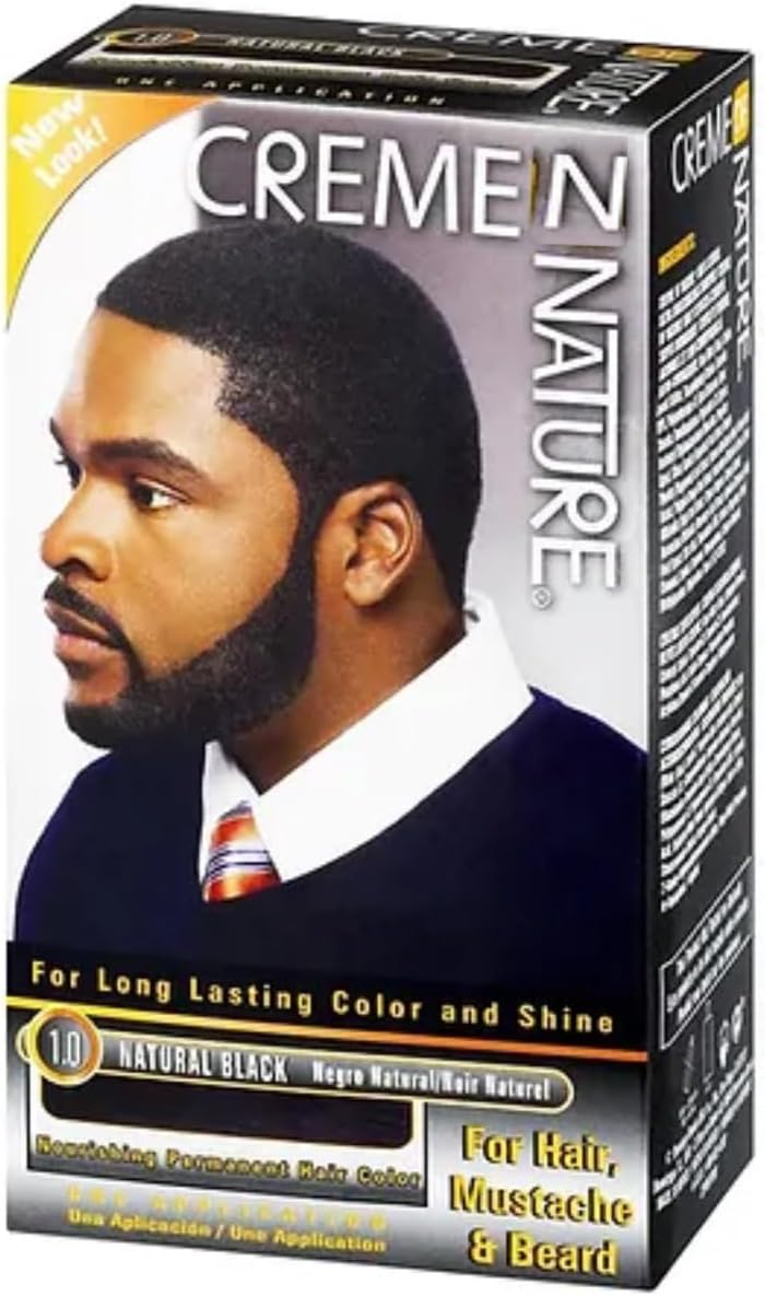 CREAM OF NATURE Moustache Beard COLOUR Natural Black 10