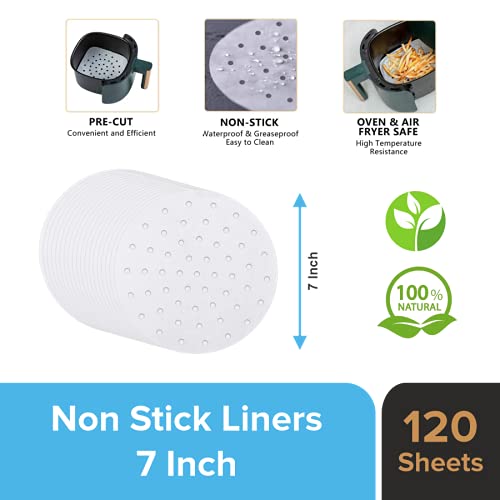 Oddy Uniwraps Ecobake Non-Stick Baking Paper for Steamer,Airfryer&More-Perforated,7 Inch Circle,120 Pcs,White,190 mm - Image 4