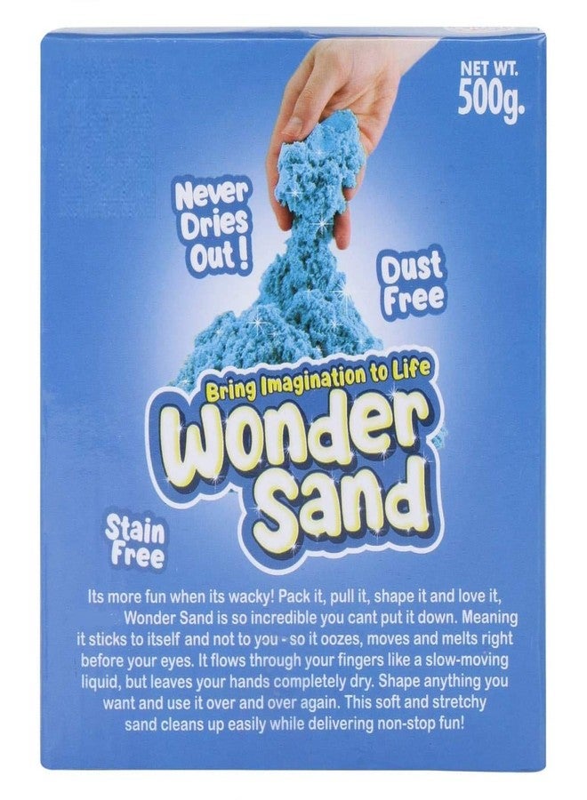 PEZYOX New Wonder Sand 500 Grams for Play. Smooth Sand for Kids (Blue 500 Grams), ONE Big Mould Inside (Without Tray) - Image 3