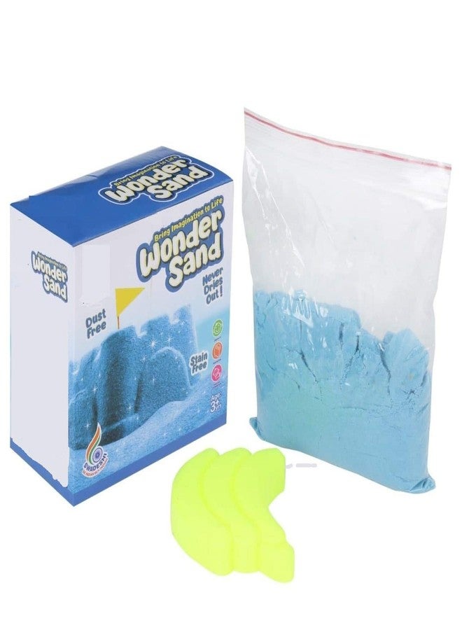 PEZYOX New Wonder Sand 500 Grams for Play. Smooth Sand for Kids (Blue 500 Grams), ONE Big Mould Inside (Without Tray) - Image 1