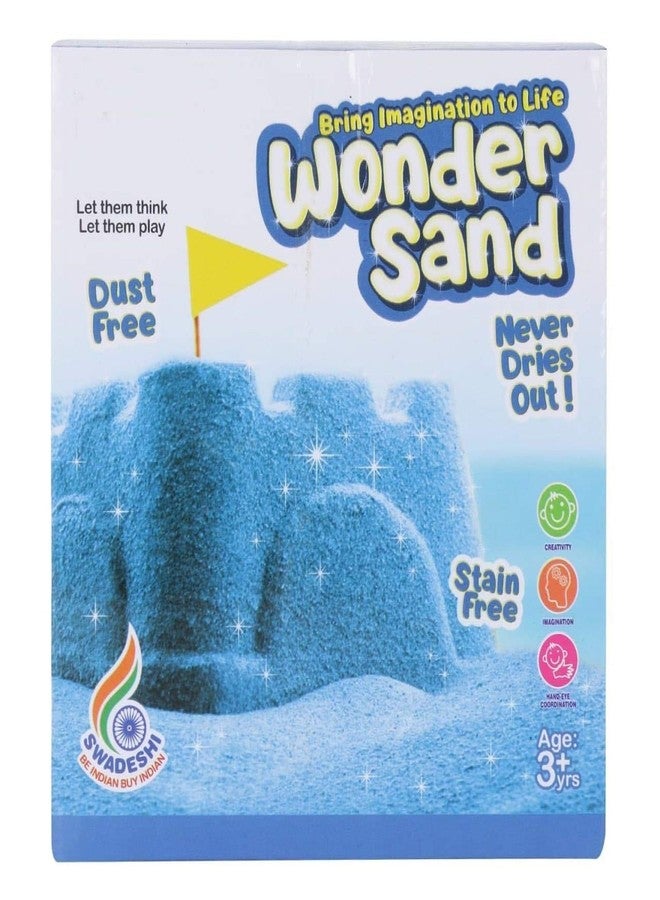 PEZYOX New Wonder Sand 500 Grams for Play. Smooth Sand for Kids (Blue 500 Grams), ONE Big Mould Inside (Without Tray) - Image 5