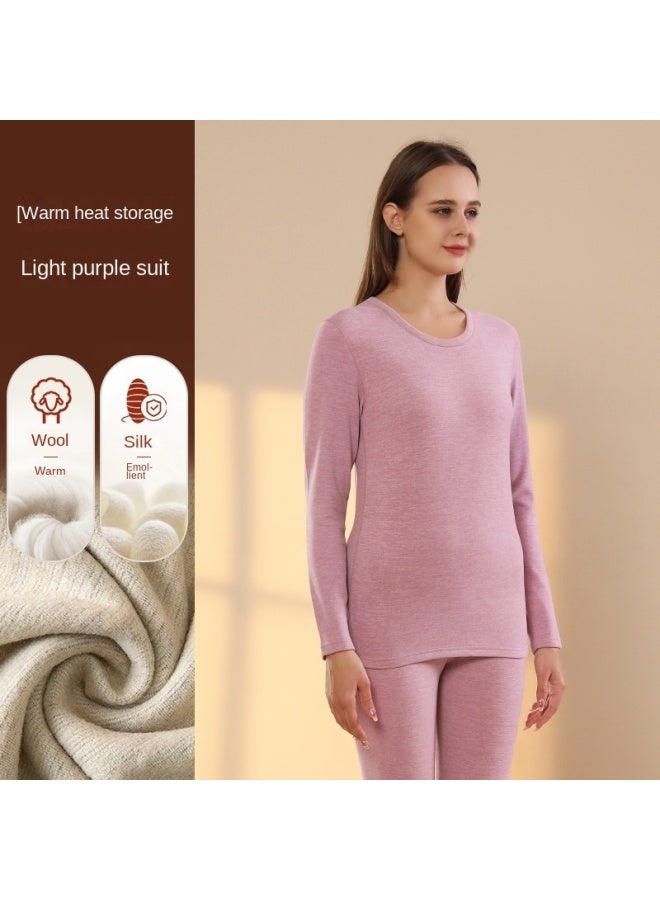 ملابس داخلية حرارية للرجال من كشمير حرير قطن سميك لونغ جونز ملابس شتوية دافئة من الف fleece مجموعة ملابس داخلية ساخنة - Image 1