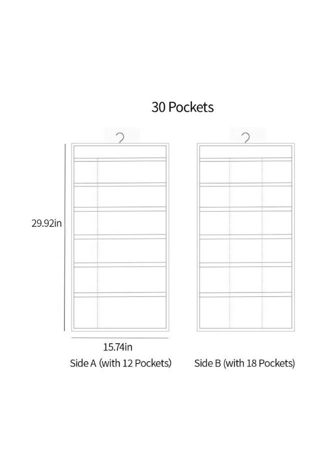 dreamons link closet hanging organizer with mesh 30 pocket - Image 3