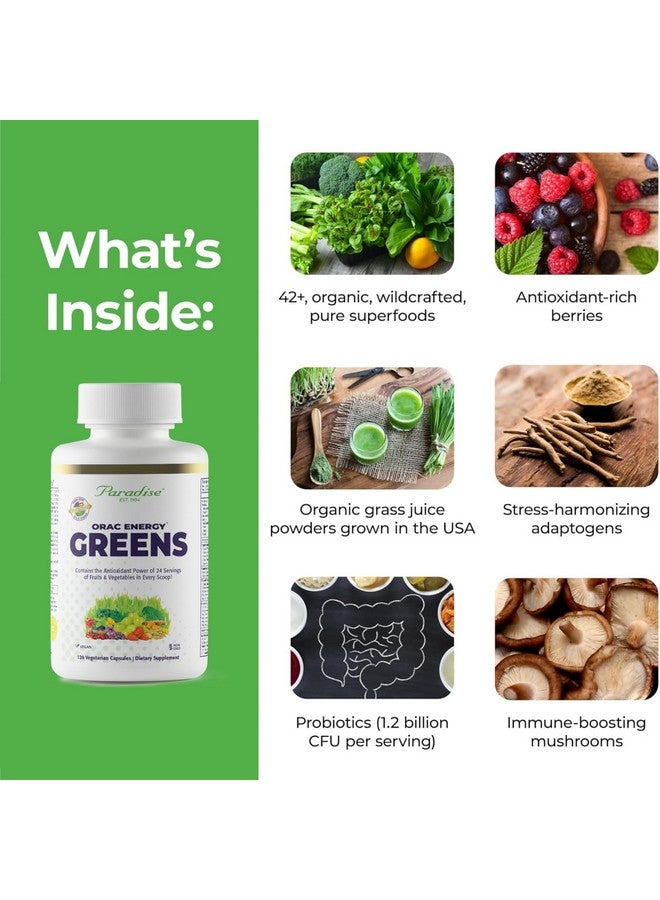 Paradise Herbs, ORAC Energy, Superfood Capsules, Includes Over 42 Organic & Wild-Crafted Ingredients, Probiotics & Enzymes, 120 - Image 3