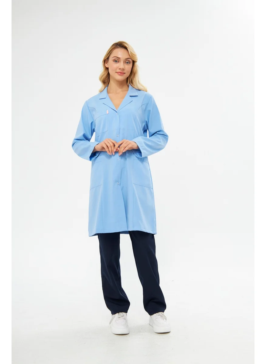 Mervem Work Apron Alpaca Women's Blue