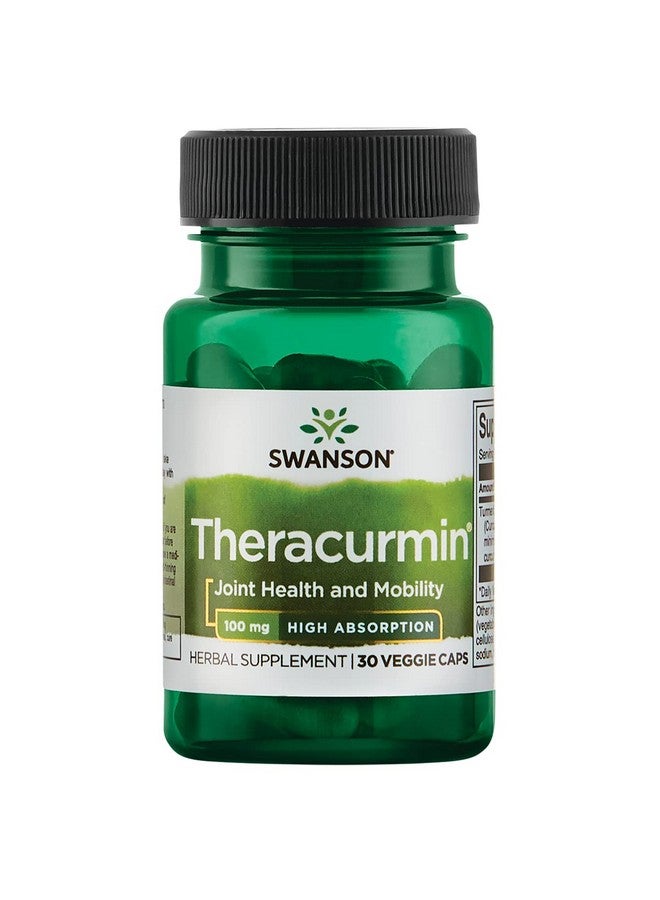 SWANSON Theracurmin Herbal Supplement Supporting Joint Health  Mobility Formulated For High Absorption 30 Capsules 100Mg Each - Image 2