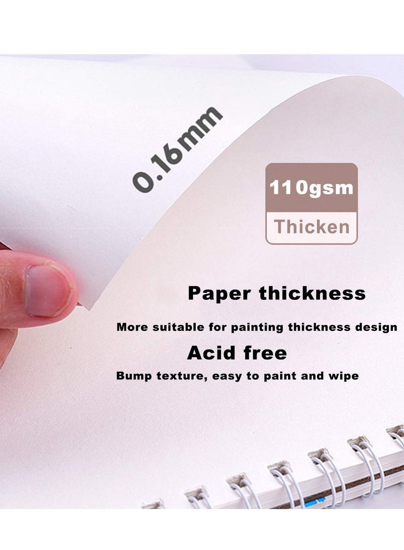 Excefore Sketch Book, 8”X11.5” 100 Pages(110gsm), Spiral Bound Artist Sketch Pad, Durable Acid Free Drawing Paper for Drawing, Painting, Sketching or Doodling, Pink Cover, White Paper - Image 2