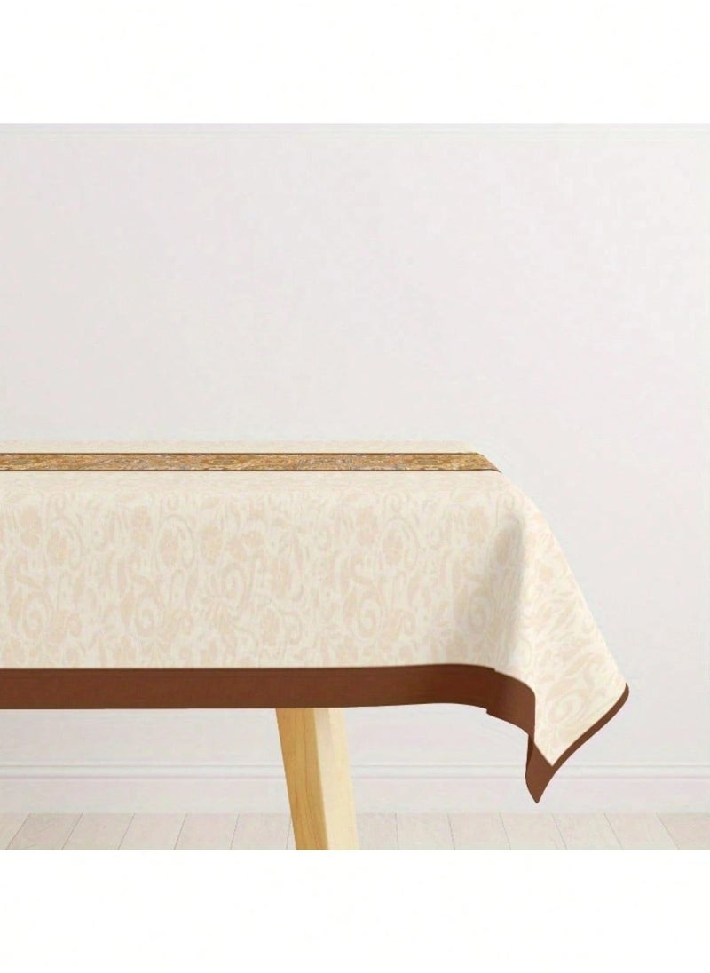 Generic - A tablecloth with a floral design, designed in bright, distinctive and classic colors to add a special and eye-catching touch to your table. Dimensions: (180*140) - Image 1