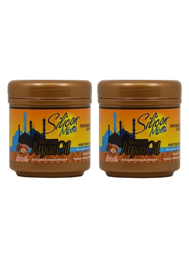 Silicon Mix Moroccan Argan Oil Hair Treatment 16oz"Pack of 2"