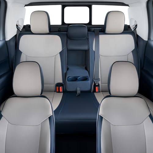 Carlimeki Leather Seat Covers Custom Fit for Maverick 2022-2026, Compatible with XL, XLT, Lobo, Lariat, Tremor Model - Armrest Covers Included - Faux Leather, Fully Covered, Fit Like a Glove - Image 4