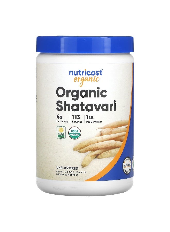 Nutricost, Organic Shatavari, Unflavored, 16.2 oz (454 g) (Packaging may vary) - Image 1