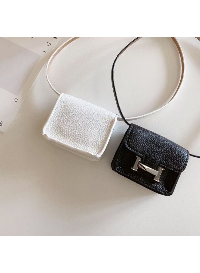 Generic - Mini Handbag Headphone Protective Case For Apple Airpods Universal Second-Generation Third-Generation Pro Women's Leather Earphone Case-Color:Blue Gray-Applicable Models:Universal Airpods 1/2 Generation/3/pro/pro2 - Image 1