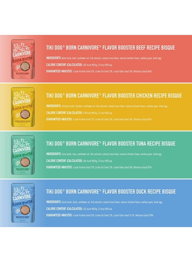 Tiki Dog Born Carnivore Flavor Booster, Variety Pack, Grain Free Wholesome Dog Food Additive, Meal Topper For All Dog Breeds And All Life Stages, 1.5 Oz Pouch, Pack Of 12 - Image 3