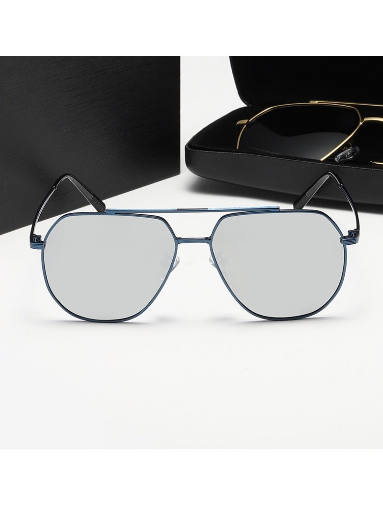 عام نظارات شمسية مستقطبة عصرية للرجال والنساء نظارات شمسية بيضاوية متعددة الأضلاع نظارات مضادة للأشعة فوق البنفسجية - Image 1