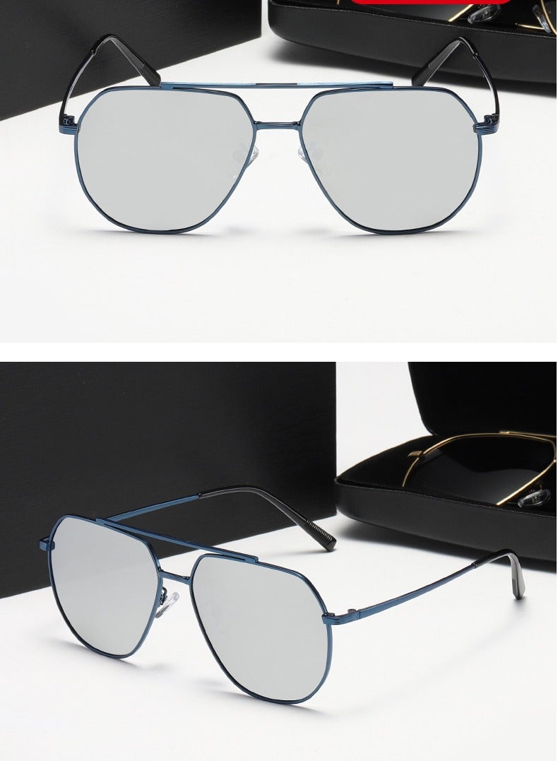 عام نظارات شمسية مستقطبة عصرية للرجال والنساء نظارات شمسية بيضاوية متعددة الأضلاع نظارات مضادة للأشعة فوق البنفسجية - Image 2