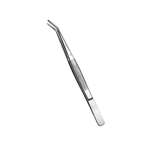 Rolybag Stainless Steel Tweezers, with Curved Serrated Tip Multipurpose Sewing Machine Tweezers Forceps for Craft Repairing - Image 1