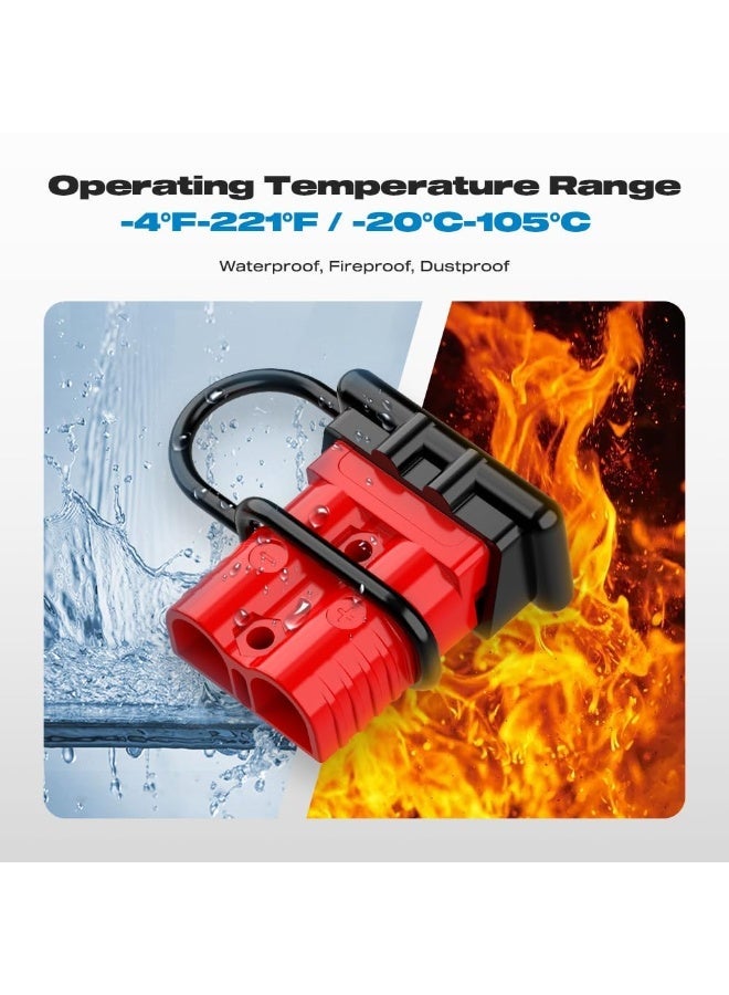 Bukela 4X Battery Quick Connect Disconnect Tool Winch Electrical Wire Harness Kit Handy, 50A 6-10 Gauge Battery Quick Connect Disconnect Wire Harness Plug - Image 5