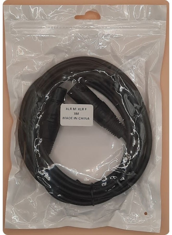 كابل XLR ثلاثي الأطراف ذكر/أنثى (3 أمتار) - Image 2