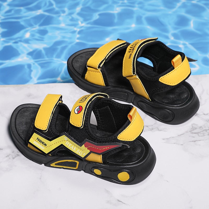 Boys Sports Sandals 2023 Sandals Hollow Light Wear-Resistant Fashion Summer Beach Shoes - Image 2