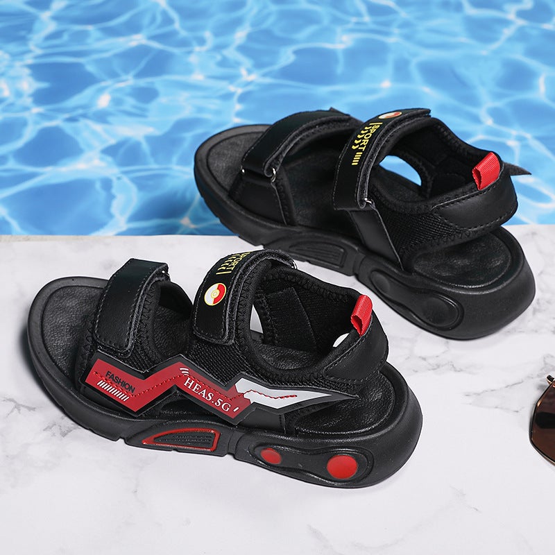 Boys Sports Sandals 2023 Sandals Hollow Light Wear-Resistant Fashion Summer Beach Shoes - Image 4