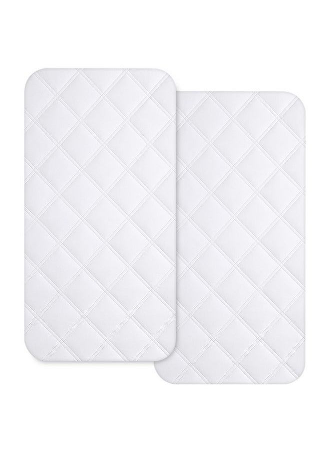 Yoofoss Waterproof Bassinet Mattress Pad Cover 2 Pack Fit for Rectangle Bassinet Mattress, Baby Bassinet Mattress Protector for Boys and Girls 34X19in - pzsku/Z0B862052CE529B5332C5Z/45/_/1737030790/3a8309ae-3303-4e14-95da-769fa9ff729d