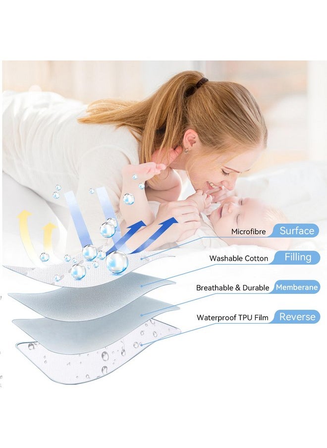 Yoofoss Waterproof Bassinet Mattress Pad Cover 2 Pack Fit for Rectangle Bassinet Mattress, Baby Bassinet Mattress Protector for Boys and Girls 34X19in - pzsku/Z0B862052CE529B5332C5Z/45/_/1737030801/d538f66c-b418-4dd8-8344-af2bfcd68193