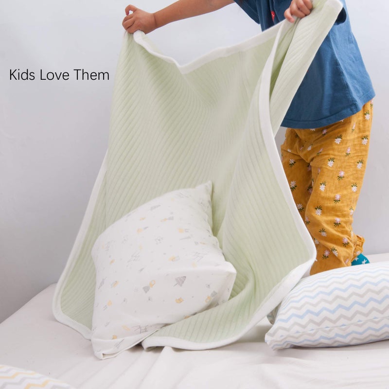 NTBAY Jersey Cotton Quilted Toddler Blanket, Breathable and Warm for Boys and Girls Baby Blanket, 30x40 Inches, Grey Wave - Image 4