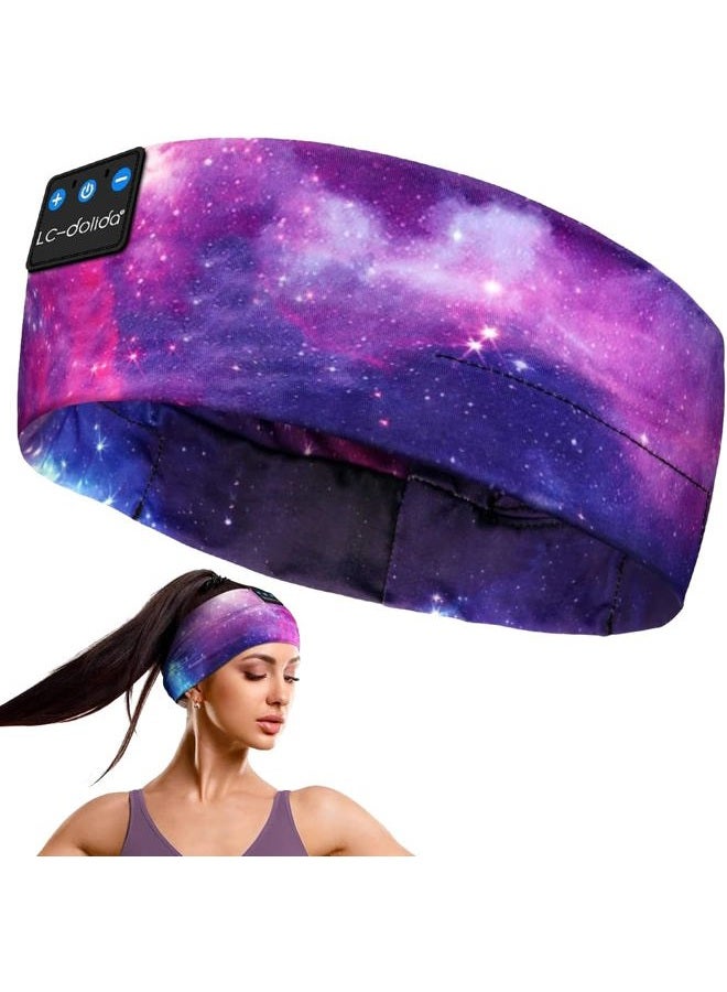 LC-dolida Sleep Headphones Bluetooth Headband Sleeping Wireless Headband Headphones with Thin HD Stereo Speakers Perfect for Side Sleepers, Sport, Yoga, Travel - Image 1