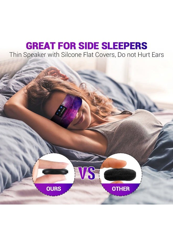 LC-dolida Sleep Headphones Bluetooth Headband Sleeping Wireless Headband Headphones with Thin HD Stereo Speakers Perfect for Side Sleepers, Sport, Yoga, Travel - Image 2