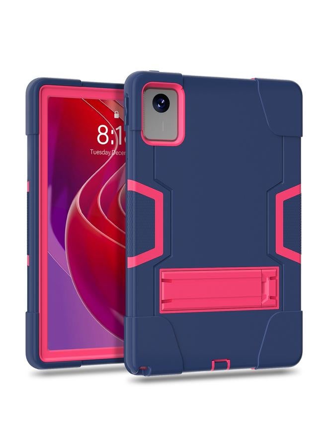 S-TOP Case For Lenovo Tab M11/ Xiaoxin Pad 11 2024 Contrast Color Silicone Hybrid PC Tablet Case with Holder - Image 2