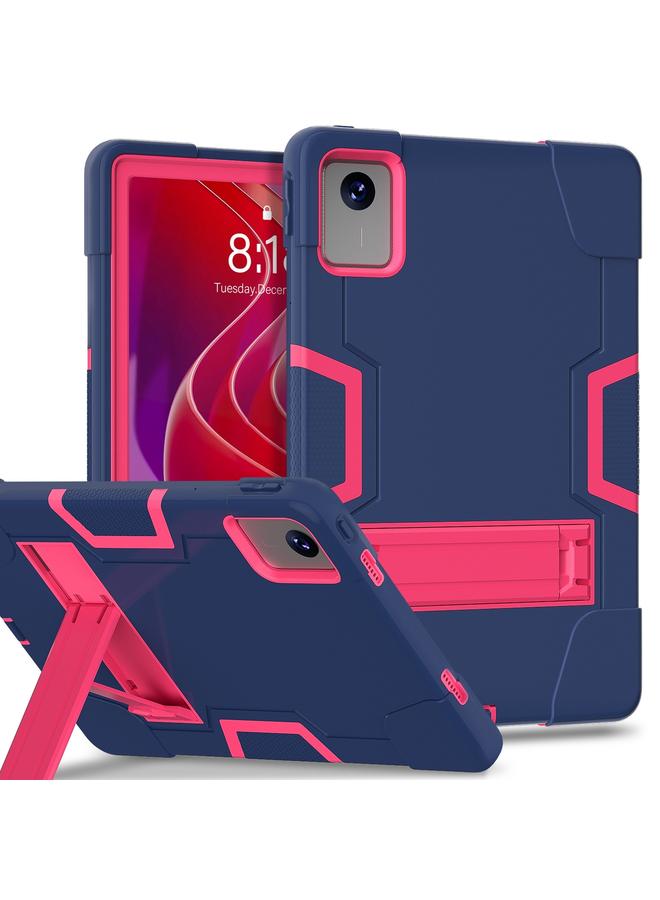 S-TOP Case For Lenovo Tab M11/ Xiaoxin Pad 11 2024 Contrast Color Silicone Hybrid PC Tablet Case with Holder - Image 1