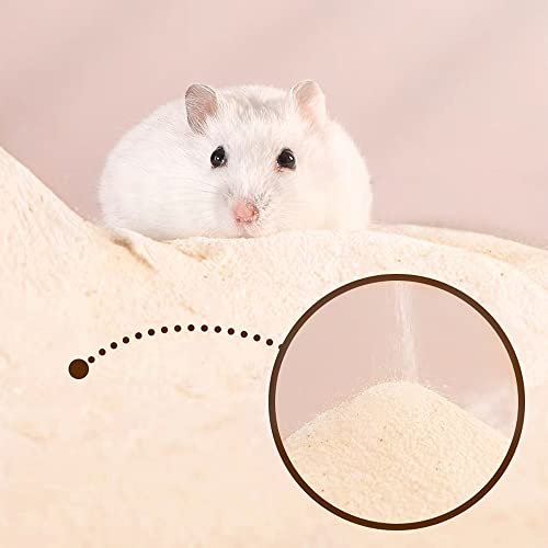 DR.DUDU Hamster Bath Sand, 6.6lb Dust Free Desert Sand or Potty Litter Sand for Hamster Chinchillas Gerbil Syrian Mice Small Animals (Beige) - Image 3