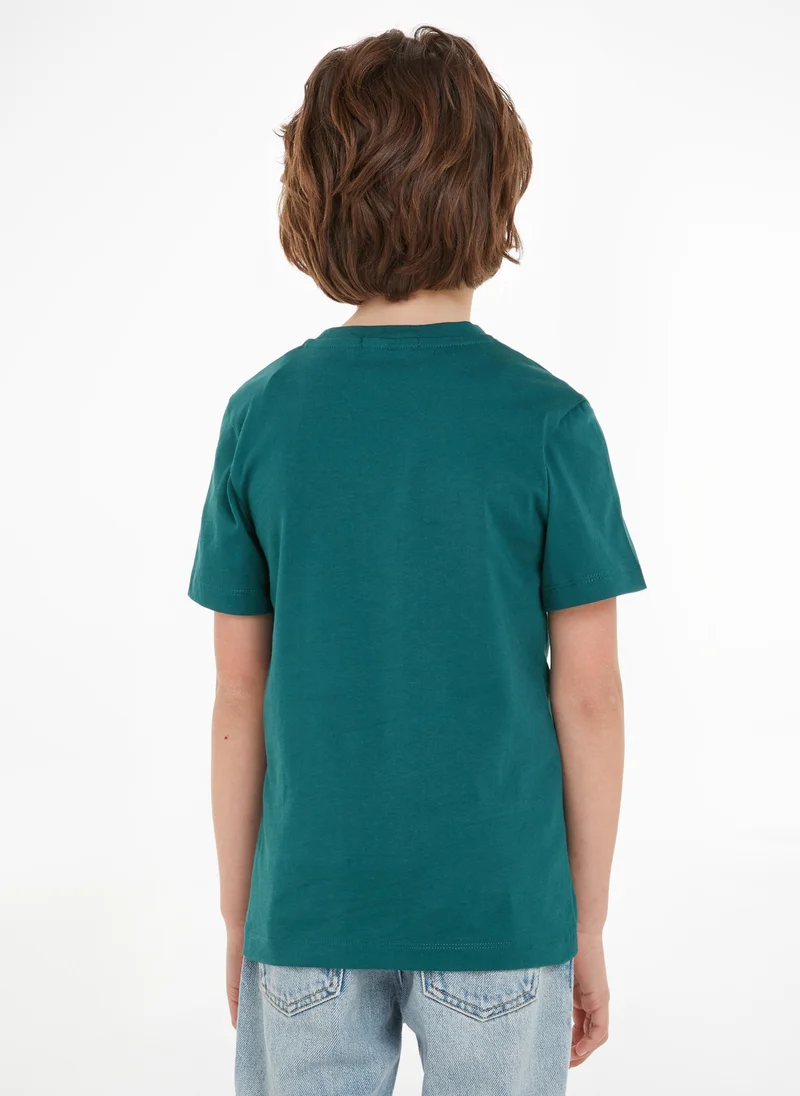 كالفن كلاين جينز تيشيرت بياقة دائرية للأطفال