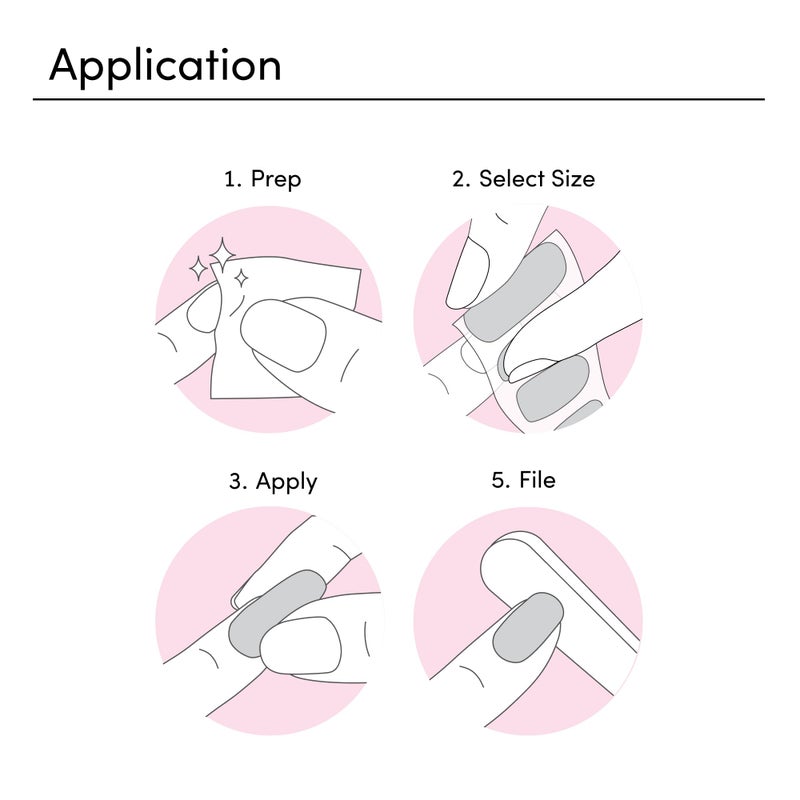 Dashing Diva Gloss Nail Strips - Crystal Clear - UV Free, Chip Resistant, Long Lasting Gel Stickers - Contains 32 Wraps, 1 Prep Pad, 1 File - Image 4